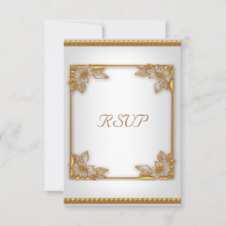 RSVP Élégant Événement Or Argent Blanc