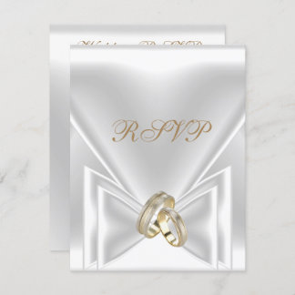 RSVP Elegant Event Gold Silver White Invitation