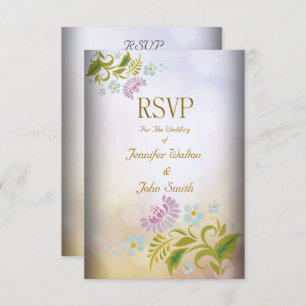 RSVP Elegant Event Gold Silver White Invitation