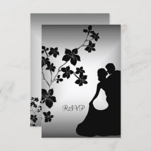 RSVP Elegant Event Gold Silver White Invitation