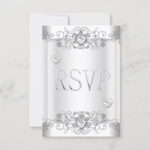 RSVP Elegant Event Silver White Card