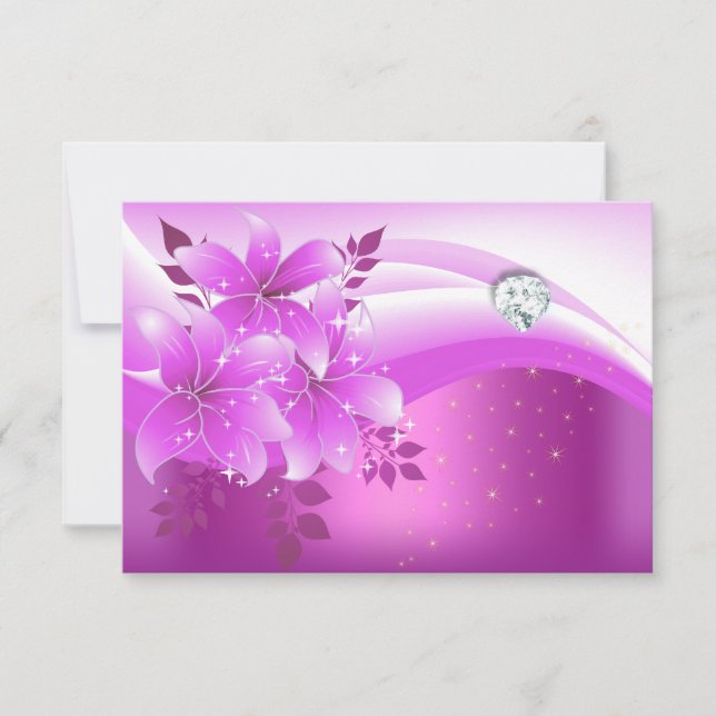 RSVP Elegant Pink Floral Diamond Jewel Party (Front)