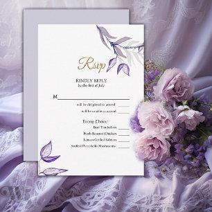 RSVP Elegant Purple Foliage Card
