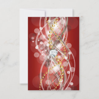 RSVP Elegant Red Gold Diamond Jewel Party