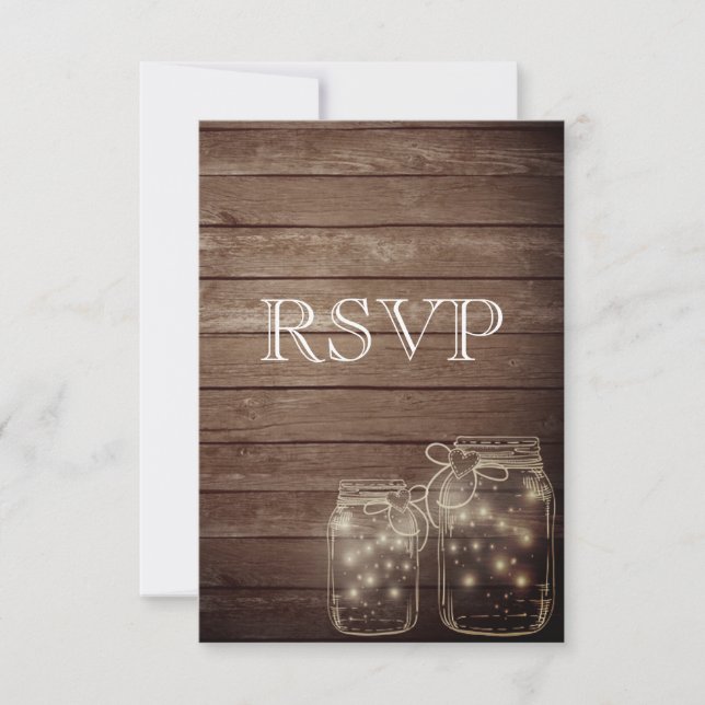 RSVP Elegant Rustic Mason Jar Lights matching Card (Front)