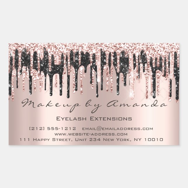 RSVP  Extension Makeup Beauty Salon Drips Bridal Sticker (Front)