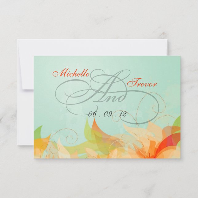 RSVP - Fancy Floral Mariage Response Cartes (Devant)