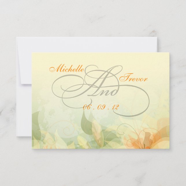 RSVP - Fancy Floral Wedding Response Cards (Front)