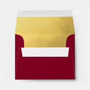 RSVP Faux Gold Foil Insert BERRY Wedding Envelope