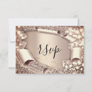 RSVP Fête des mariées de Parties scintillant Rose
