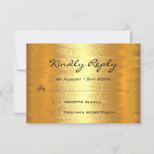 RSVP Fête des mariées Golden Foil Simplement