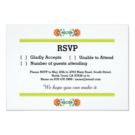 RSVP Fiesta Mexican Print Cards Lime Wedding Party