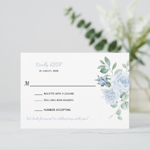 RSVP Floral Bleu Poussiéreux