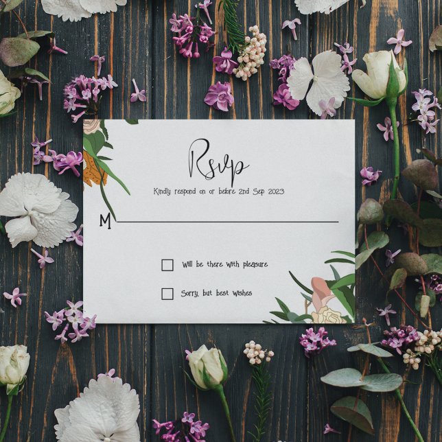 RSVP Floral Card (Creator Uploaded)
