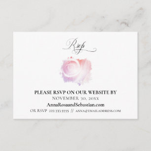 *~* RSVP Floral Rose Wedding Website Enclosure