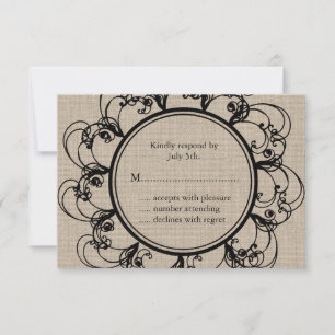 RSVP floral sur burlap