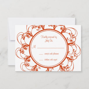 RSVP floraux de fantaisie (oranges)