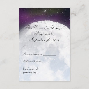 RSVP for Space Themed Wedding Card