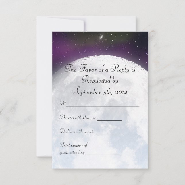 RSVP for Space Themed Wedding Card (Front)