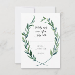 RSVP Forest Green Laurel Wreath Olive Leaf Branche