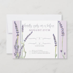 RSVP French Lavender Floral Modern Typography