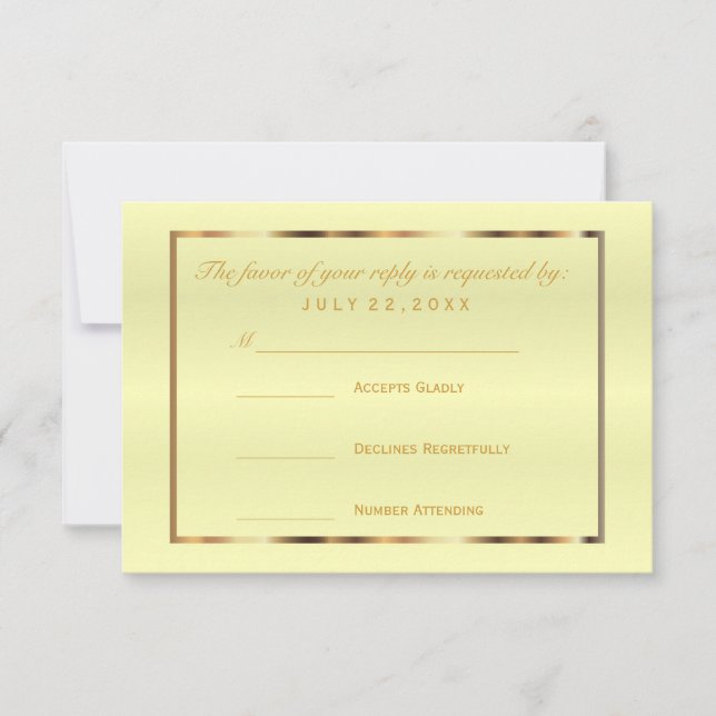 RSVP Gold et Pale Yellow Satin (Devant)