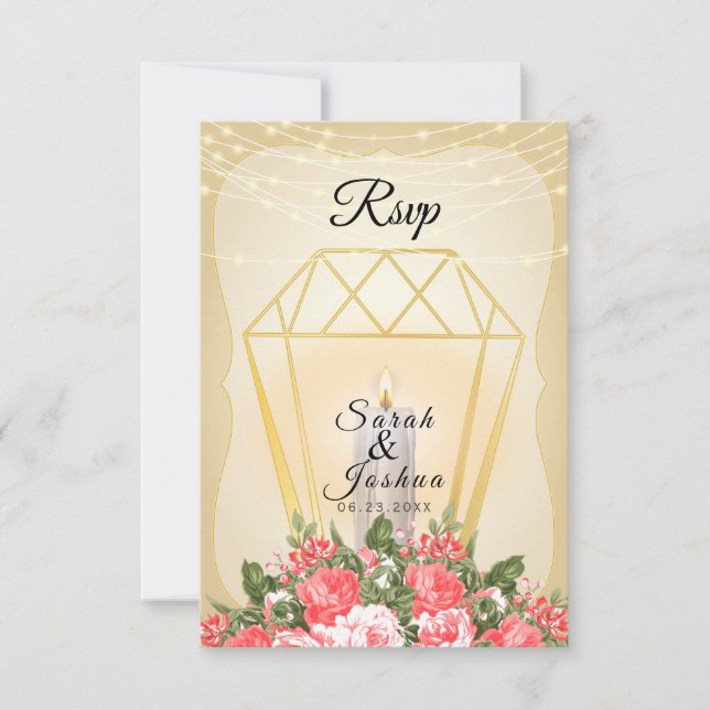 RSVP -  Golden Lantern and Coral Flowers (Front)