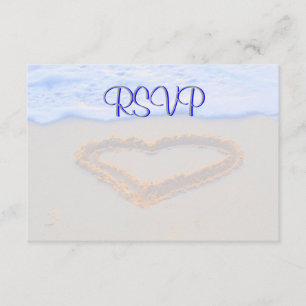 RSVP Guest Reply Enclosure Heart in Sand