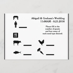 RSVP Guests and Meal Options Invitation