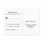 RSVP Halloween Bold Orange Black Wedding Postcard