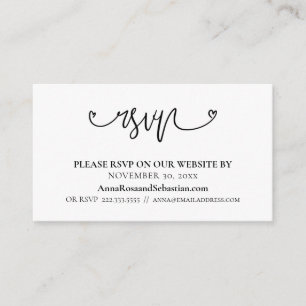 *~* RSVP Hearts Wedding Website  Simple Enclosure