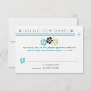 RSVP Hibiscus Boarding Pass Card