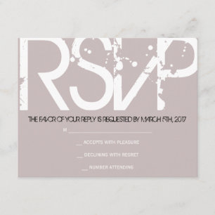 RSVP Initial Collection Bar Bat Mitzvah Invitation