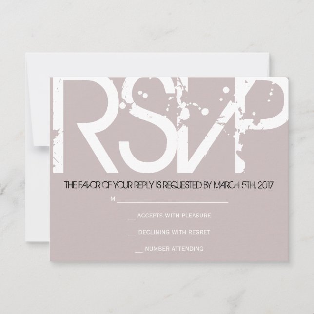 RSVP Initial Collection Bar Bat Mitzvah Invitation (Front)