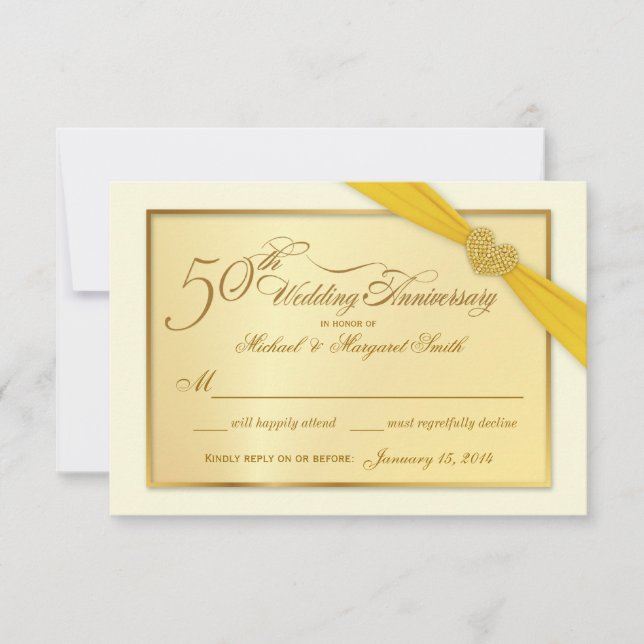 RSVP - Invitations du 50e anniversaire d'or (Devant)