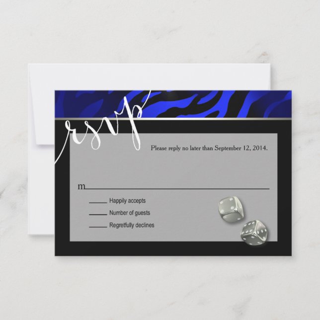 RSVP Las Vegas Art Déco Zebra | bleu noir (Devant)