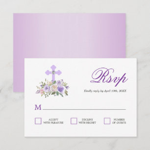 RSVP Lavande Florale Première Communion Sainte
