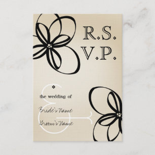 RSVP l'épousant moderne bronzage et noir avec des