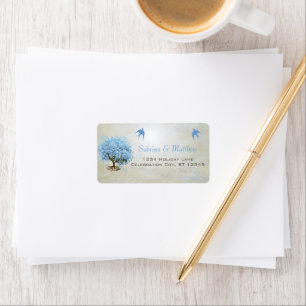 RSVP Light Powder Blue Heart Leaf Tree Label