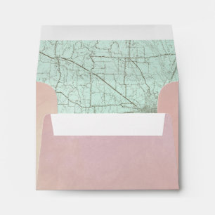 RSVP Map Envelope Pink