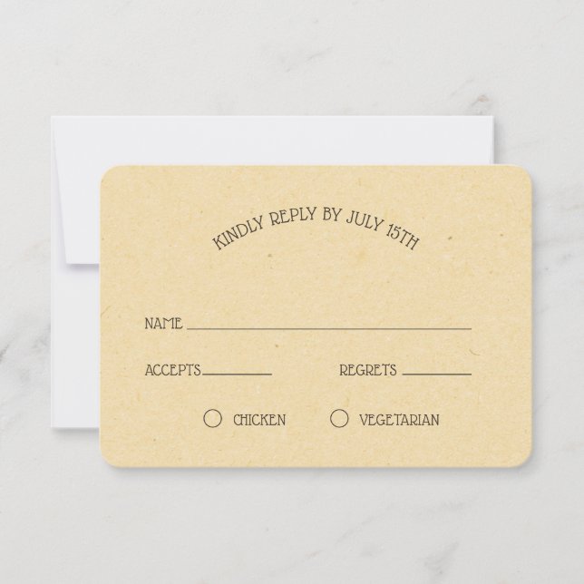 RSVP mariage abeille vintage (Devant)