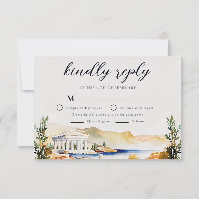 RSVP Mariage Athènes Grèce (Devant)