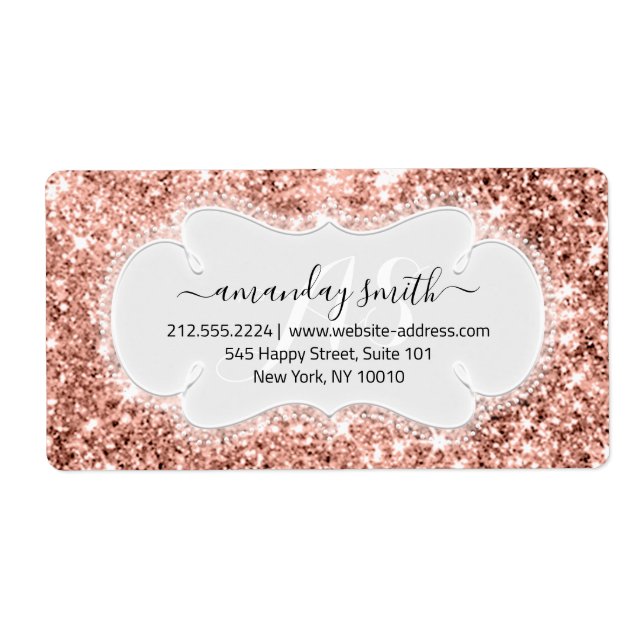 RSVP Mariage de Parties scintillant de Rose de la  (Devant)