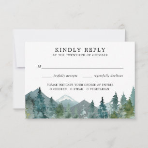 RSVP mariage forêt bois montagnes rustique
