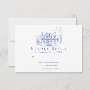 RSVP Mariage Maison Coloniale Bleue/Manoir/Demeure