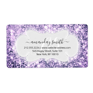 RSVP Mariage Monogramme Parties scintillant violet