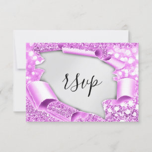 RSVP Mariage Parties scintillant nuptiale gris arg