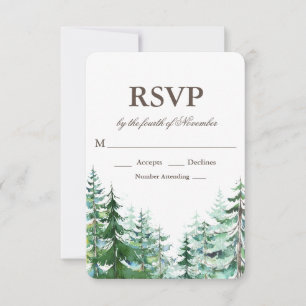 RSVP Mariage Rustique Sapin