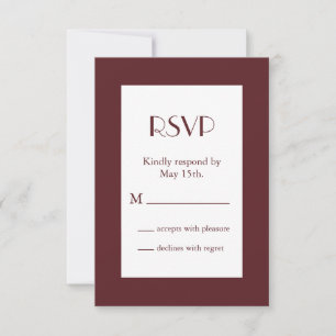 RSVP - Marsala Twinkle Lights Card