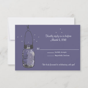 RSVP Mason Jar & Fireflies Wedding